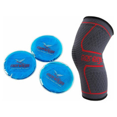 Reneg8® Knee Support Sleeve with 3 Reusable Hot/Cold Gel Packs product